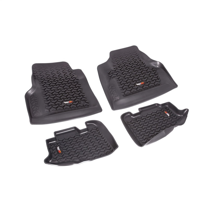Rugged Ridge Floor Liner Front/Rear Black Jeep Wrangler TJ