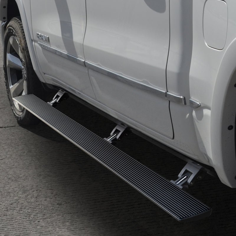 Go Rhino Ram 1500 Quad Cab 4dr E1 Electric Running Board Kit (No Drill) - Tex. Blk