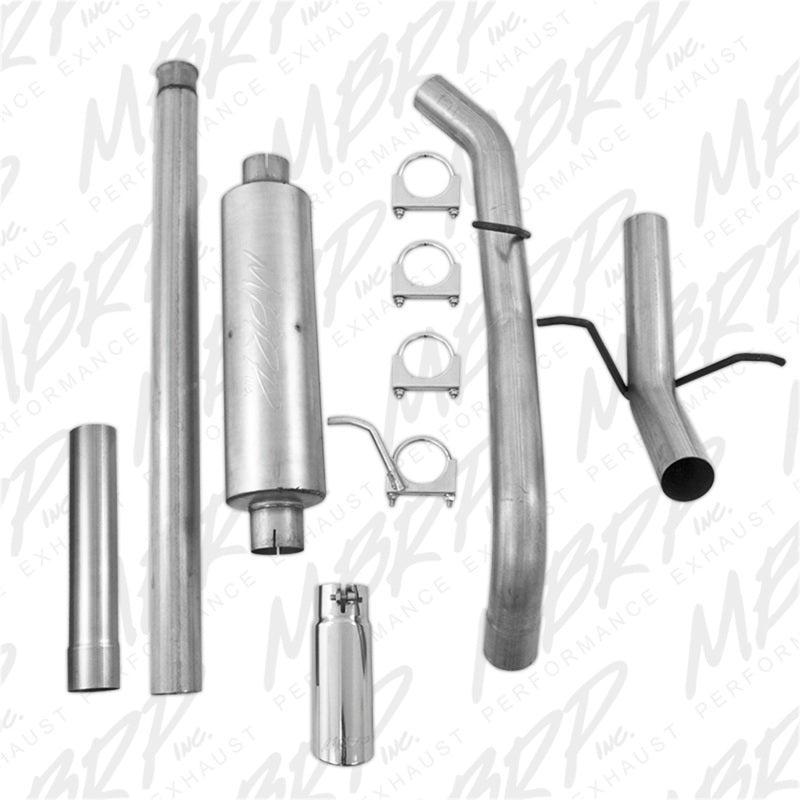 MBRP Chevy/GMC 1500 Silverado/Sierra 4.3L V6/5.3L V8 Single Side Exit AL 3in Cat Back Exhaust