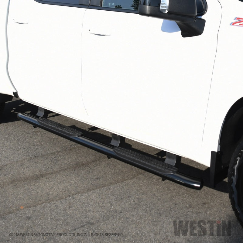Westin Chevrolet Silverado/Sierra 1500 Crew Cab Non LD PRO TRAXX 4 Oval Nerf Step Bars - Black