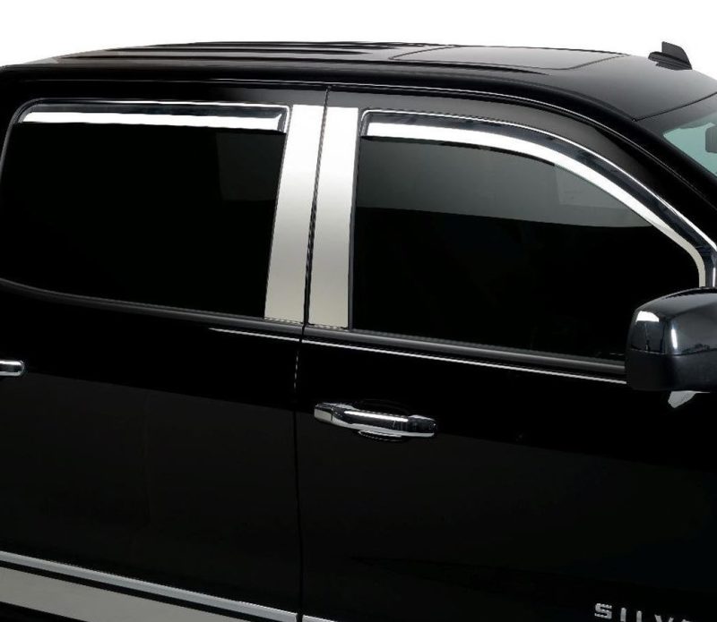Putco GMC Sierra EXT cab/Crew Cab (Front Only) - Excl Reg Cab Element Chrome Window Visors