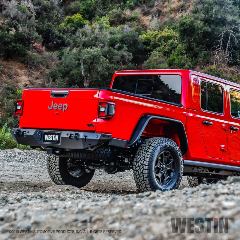 Westin Jeep Gladiator w/Sensors WJ2 Rear Bumper w/Sensor - Textured Black