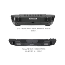 Load image into Gallery viewer, Go Rhino Jeep Wrangler JL/JLU/JK/JKU/Gladiator JT Trailline Front Stubby Bumper