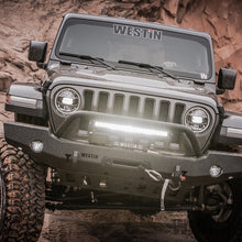 Load image into Gallery viewer, Westin 18+ Jeep Wrangler JL WJ2 Full Width Front Bumper w/Bull Bar Textured Black