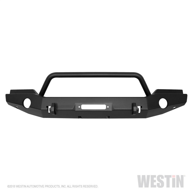 Westin 07+ Jeep Wrangler JK WJ2 Full Width Front Bumper w/Bull Bar Textured Black