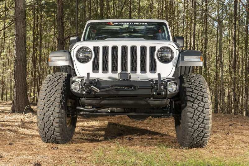 Rugged Ridge Arcus Front Bumper Set W/Tray & Hooks Jeep Wrangler JL/JT