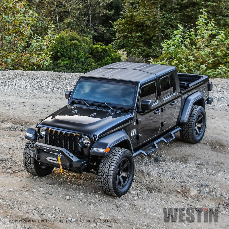 Westin 18+ Jeep Wrangler JL Stubby Front Bumper - Textured Black