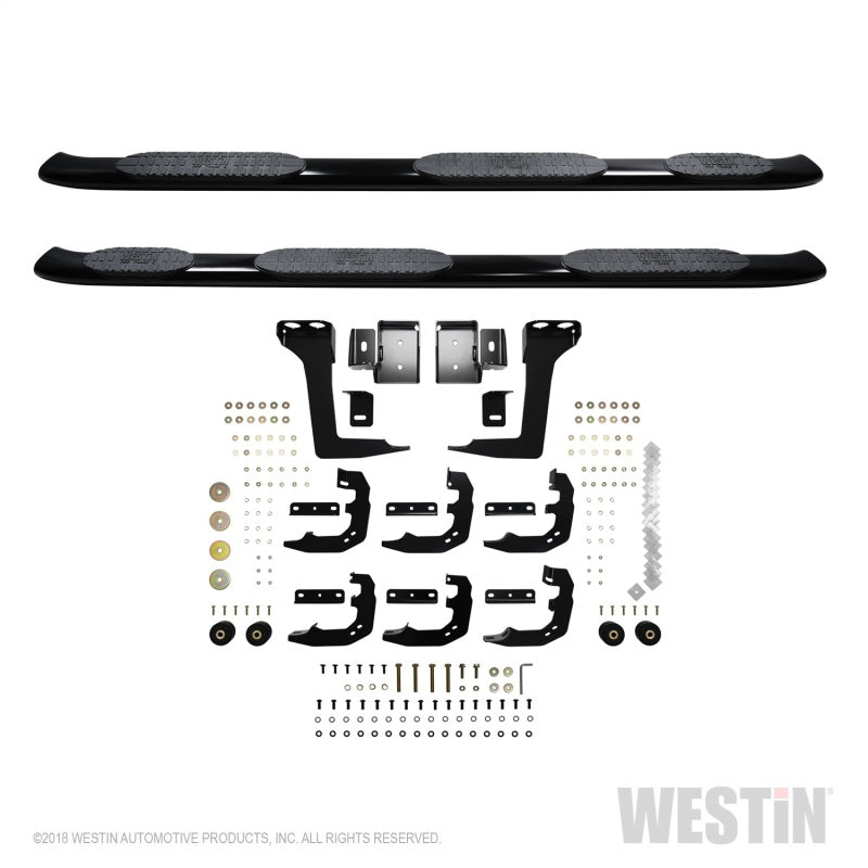 Westin 19+ RAM 1500 CC 5ft7in. Bed (Excl. Classic) PRO TRAXX 5 W2W Oval Nerf Step Bars - Black