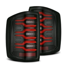 Load image into Gallery viewer, AlphaRex 14-19 Chevy Silverado 1500 Luxx-Series LED Tail Lights Black/Red w/Activ Light/Seq Signal