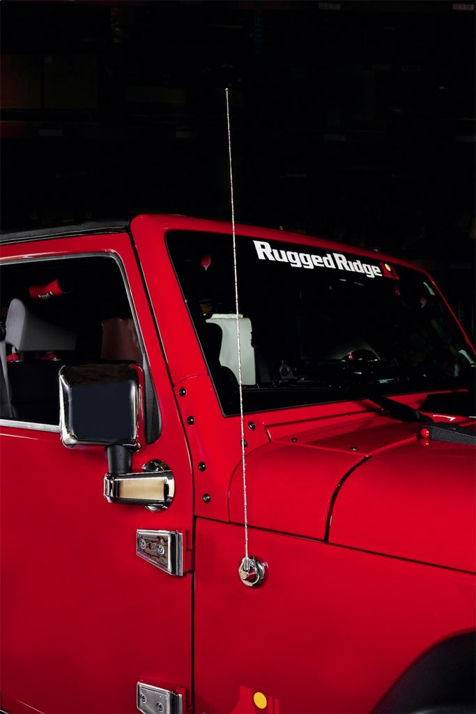 Rugged Ridge Antenna Base Cover Chrome Jeep Wrangler