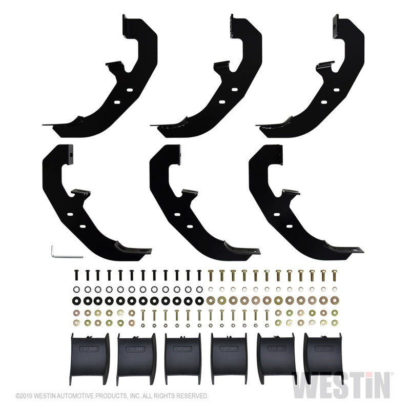 Westin 19+ Chevrolet Silverado Crew Cab PRO TRAXX 6 Oval Nerf Step Bars - Black