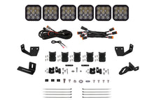 Load image into Gallery viewer, Diode Dynamics Prinsu/Sherpa Roof Rack SS5 6-Pod CrossLink Mounting Kit - Sport White Driving