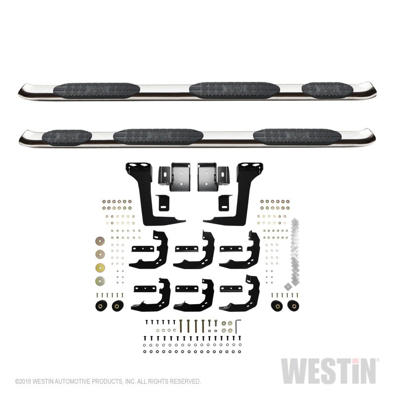 Westin 19+ Ram 1500 Quad Cab w/ 6.5ft Bed PRO TRAXX 5 W2W Oval Nerf Step Bars - Stainless Steel
