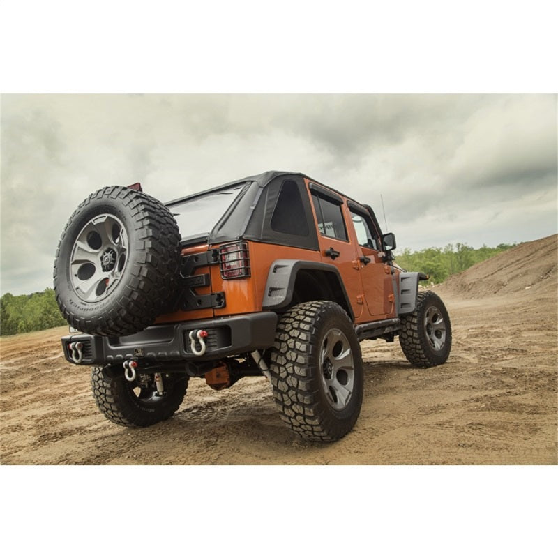 Rugged Ridge Bowless Soft Top Black Diamond 4-Door Jeep Wrangler JK