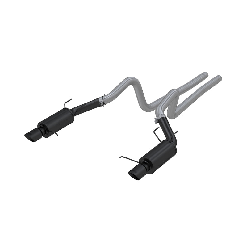 MBRP Ford Mustang GT 5.0L 3in Cat Back Dual Split Rear Street Version 4in Tips - Black