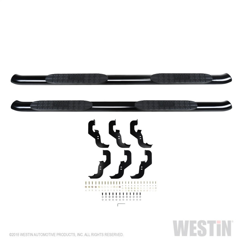 Westin Chevrolet Silverado/Sierra 1500 Crew Cab Non LD PRO TRAXX 4 Oval Nerf Step Bars - Black