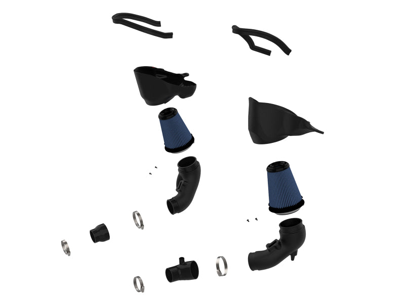 Complete set of the aFe Takeda Stage-2 Pro 5R Cold Air Intake components for the Infinity Q50/Q60 V6-3.0L (tt)