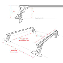 Load image into Gallery viewer, Go Rhino Jeep Gladiator JT/Toyota Tacoma/Nissan Frontier XRS Cross Bars Kit - Tex. Blk