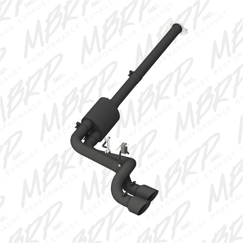 MBRP Ford F150 Pre-Axle 4.5in OD Tips Dual Outlet 3in Black Coated Cat Back Exhaust