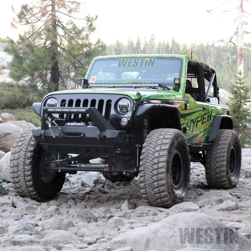 Westin 18+ Jeep Wrangler JL Stubby Front Bumper - Textured Black
