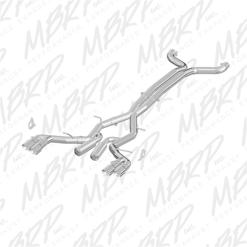 MBRP Chevy Camaro V8 6.2L 6spd 3in Alum Race Dual Cat Back w/ 4.5in Quad Dual Wall Tips
