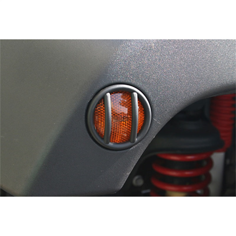 Rugged Ridge Jeep Wrangler JK Black Side Marker Light Euro Guards