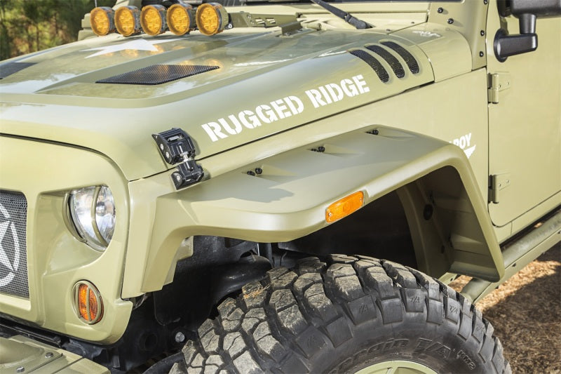 Rugged Ridge Hurricane Fender Flare Kit US Smooth Jeep Wrangler JK