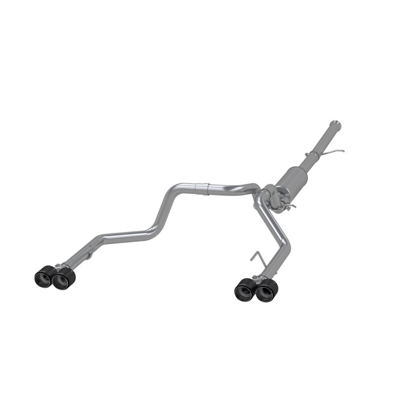 MBRP Chevy Silverado 1500 6.2L 2.5in Dual Split Rear Cat Back w/ Quad Carbon Fiber Tips- T304