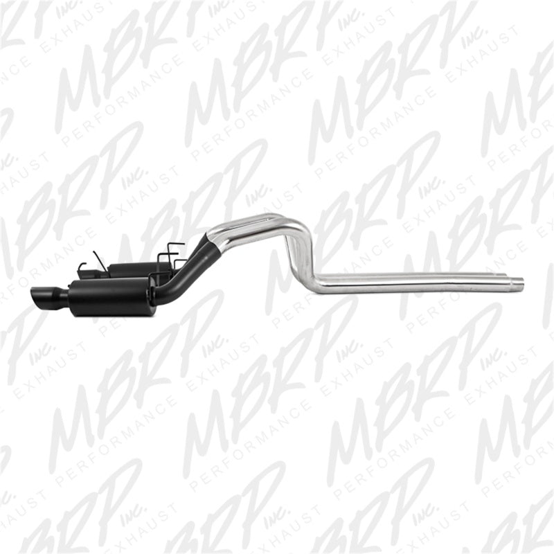 MBRP Ford Mustang GT 5.0L 3in Cat Back Dual Split Rear Street Version 4in Tips - Black