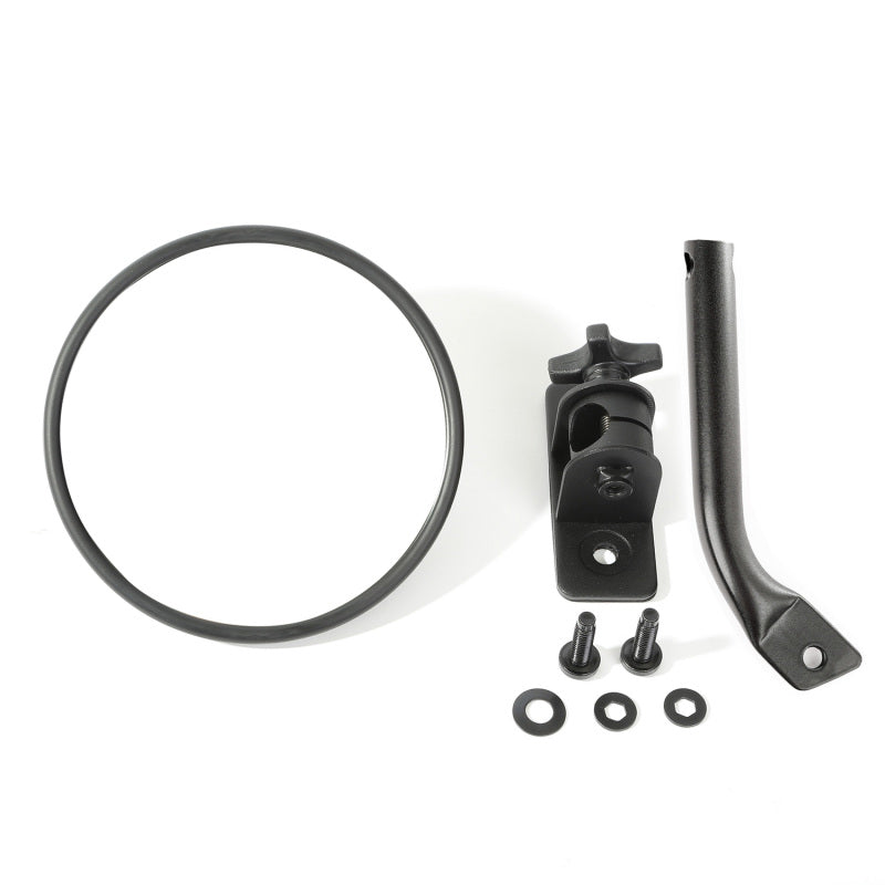 Rugged Ridge Jeep Wrangler Textured Black Round Stubby Trail Mirror