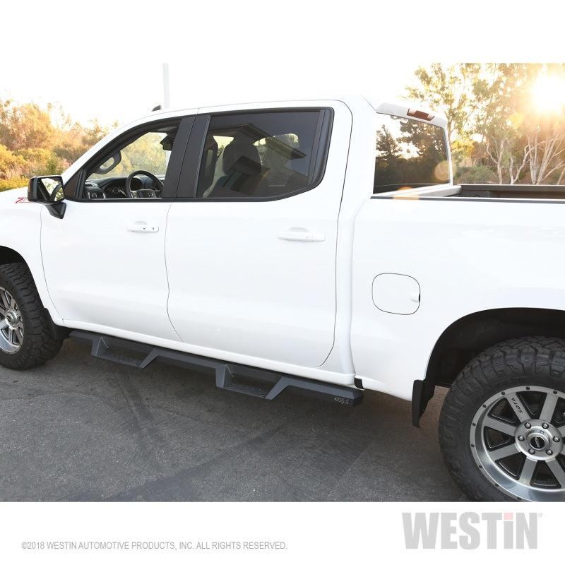 Westin Chevrolet Silverado / GMC Sierra 1500 Crew Cab Drop Nerf Step Bars - Textured Black