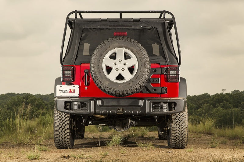 Rugged Ridge Spartacus Rear Bumper Black Jeep Wrangler