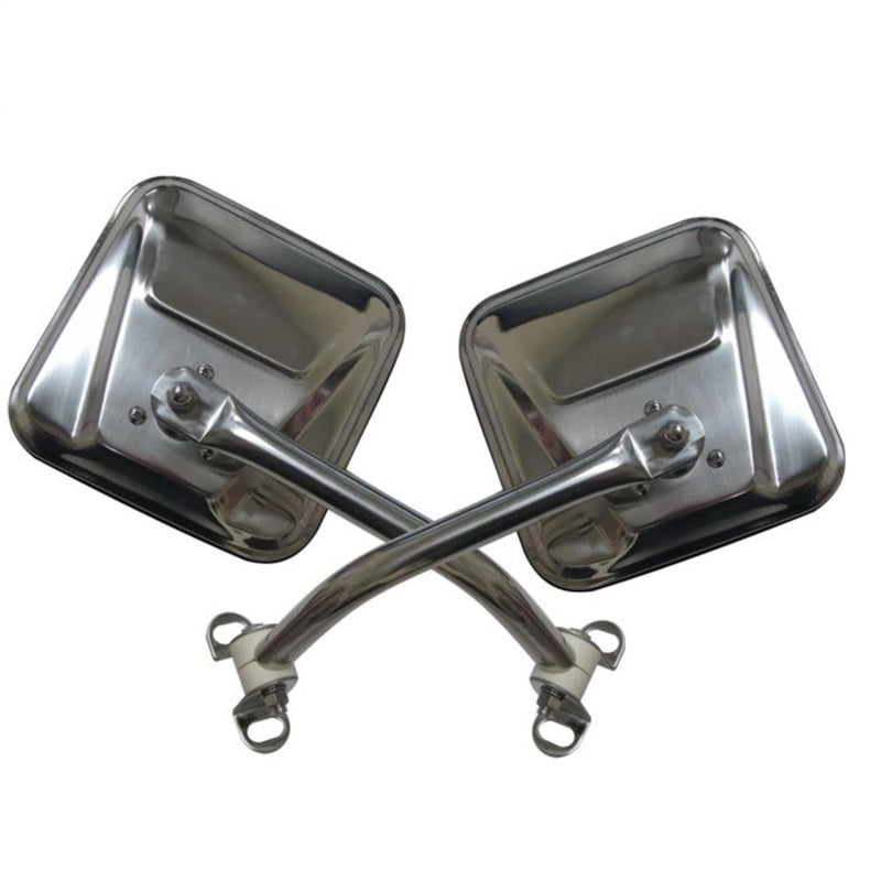 Rampage Jeep CJ5 Mirror Kit - Stainless