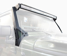 Load image into Gallery viewer, Go Rhino Jeep Wrangler JK/JKU (Ex Mjve/392/4xe) Windshield Light Bar Mount Brkt - 50in Sgl Row