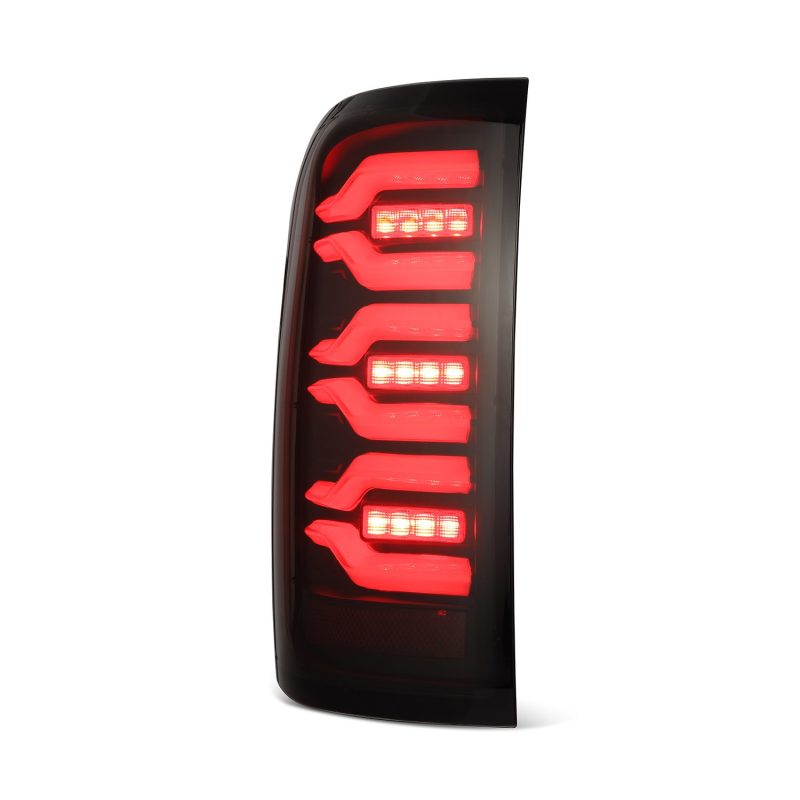 AlphaRex 14-19 Chevrolet Silverado Luxx-Series LED Tail Lights Black w/Activ Light/Seq Signal