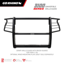 Load image into Gallery viewer, Go Rhino Ford F-150 3100 Series StepGuard Center Grille + Brush Guard - Tex. Blk