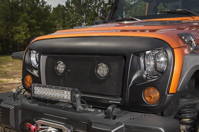 Rugged Ridge Jeep Wrangler JK/JKU Textured Black Elite Headlight Euro Guards