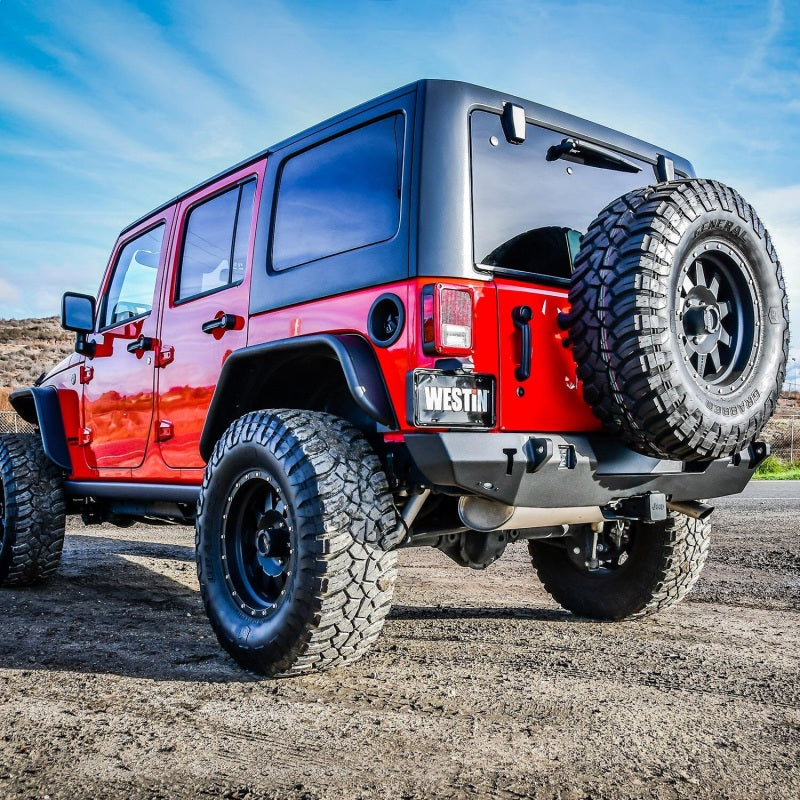 Westin 07+ Jeep Wrangler JK WJ2 Rear Bumper - Textured Black