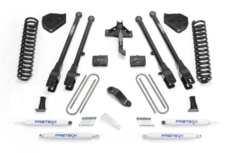 Fabtech 19+ Ford F450/F550 4WD Diesel 6in 4Link Sys w/Coils & Perf Shks