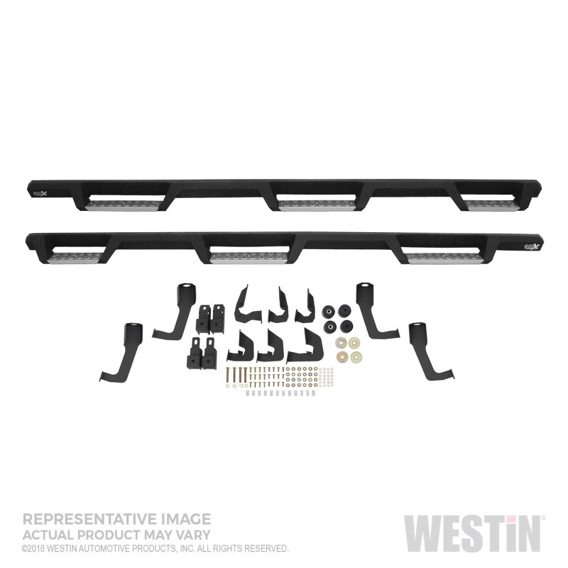 Westin 19+ 1500 Classic CC 5.5ft. Bed HDX Stainless Drop W2W Nerf Step Bars - Tex. Blk