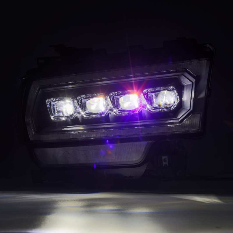 AlphaRex 19+ Ram 2500 NOVA LED Proj Headlights Plank Style Black w/Activ Light/Seq Signal/DRL