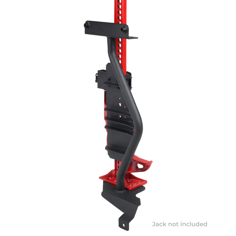 Go Rhino Jeep Wrangler JL/JLU/JT Front Fender Jack Mount for Hi-Lift Jack - Tex. Blk
