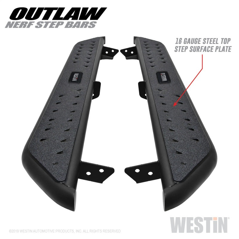 Westin 05+ Toyota Tacoma Double Cab Outlaw Nerf Step Bars