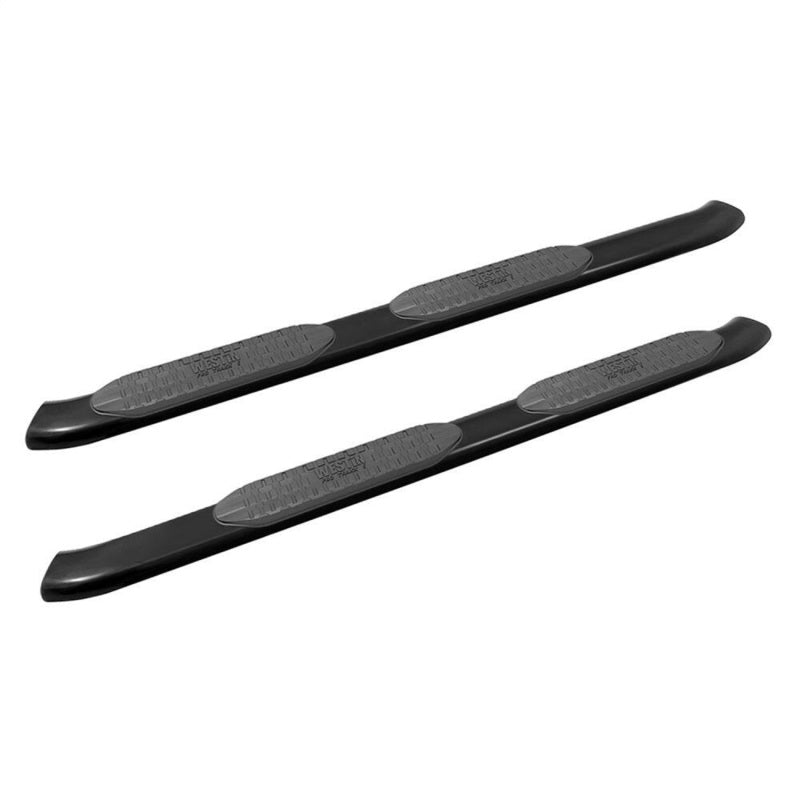 Westin 19+ Chevrolet Silverado/GMC Sierra 1500 Double Cab PRO TRAXX 5 Oval Nerf Step Bars - Black
