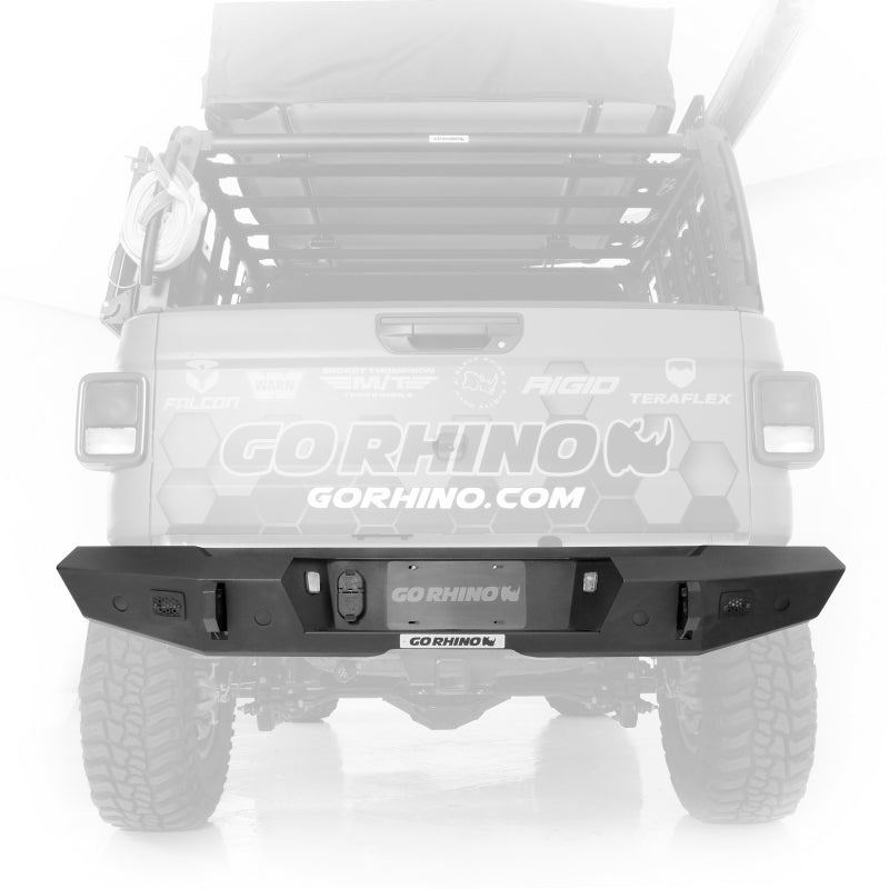 Go Rhino Jeep Gladiator JT Trailine Rear Full Width Bumper - Tex. Blk