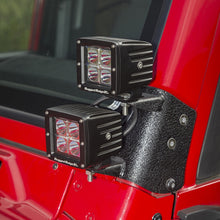 Load image into Gallery viewer, Rugged Ridge Jeep Wrangler TJ/LJ 3in Square Dual A-Pillar LED Kit
