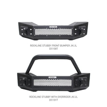 Load image into Gallery viewer, Go Rhino Jeep Wrangler JL/JLU/JK/JKU/Gladiator JT Rockline Front Stubby Bumper