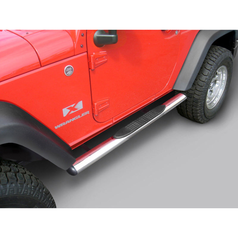Rugged Ridge 4 1/4-In Oval Side Steps SS 2-Door Jeep Wrangler JK