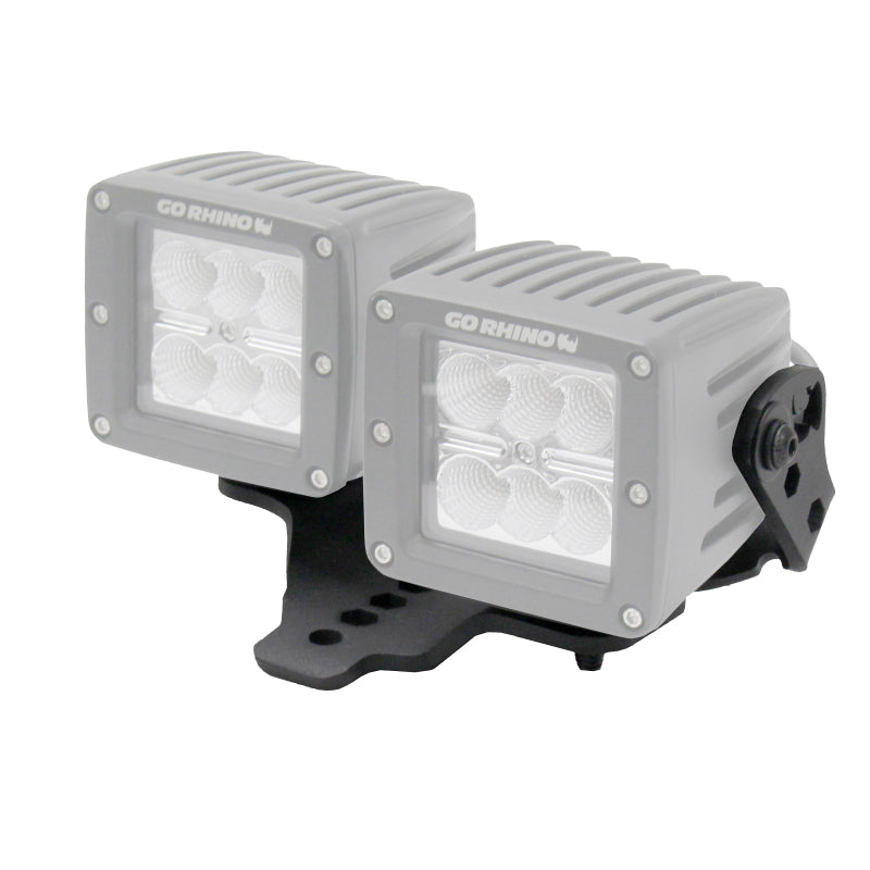 Go Rhino Jeep Wrangler JL/JLU/Gladiator JT Light Mount - Two 3in Cubes