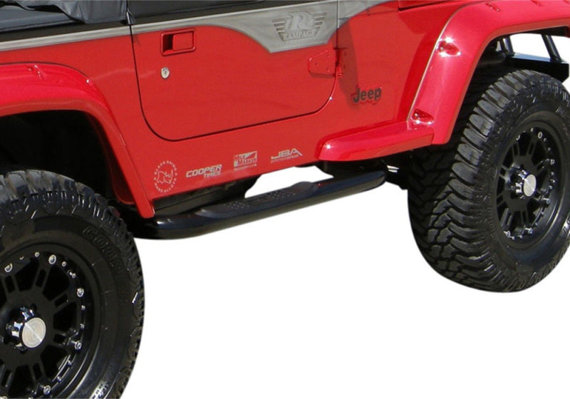 Rampage Jeep Wrangler(YJ) 3 Inch Round Nerf Bar - Black